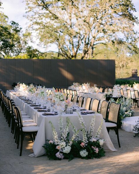 A few details from a beautiful, recent outdoor ceremony for H&S in⁠ Montage Healdsburg. The vibe was the epitome of rustic elegance, blending nature's beauty with chic sophistication. Event Planner: @coledrakeevents⁠ Rehearsal Dinner Venue: @robertyoungwinery⁠ Wedding Venue + F&B: @montagehealdsburg⁠ Rehearsal Dinner Catering: @elainebellcatering⁠ Golf Carts: @eventservicesplus⁠ Rehearsal Dinner DJ: @djdrefromthebay⁠ Florals: @jennifercoleflorals⁠ Photographer: @augiechang⁠ Video: @theuncom... Garden Party Rehearsal Dinner, Outdoor Rehearsal Dinner, Dinner Table, Rustic Elegance, Rehearsal Dinners, Outdoor Ceremony, Nature Beauty, Wedding Venues, Wedding Inspiration