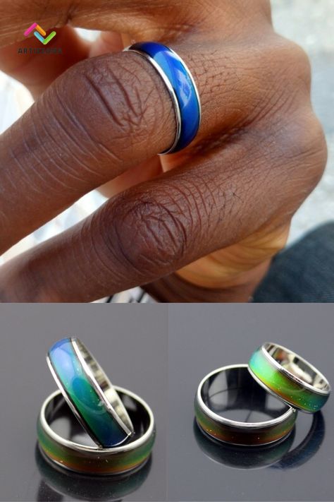 ❤️‍🔥 This unisex color-changing ring is the perfect way to express your mood. Made of high-quality resin, the ring changes color depending on your body temperature and emotions. The ring is available in a variety of sizes, so you can find the perfect fit for your finger.❤️‍🔥 Feeling Tracker, 90's Aesthetic, Color Changing Ring, Mood Rings, Birthday Fit, Birthday Fits, Mood Ring, 90s Aesthetic, Handmade Rings