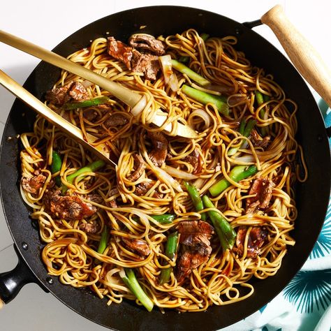 Recipe: Brendan Pang's Stir-Fried Noodles With Flank Steak Asian Beef Noodle Stirfry, Flank Steak And Noodles Recipes, Braised Noodles Chinese, Double Pan Fried Noodles Pf Changs, Asian Pan Fried Noodles, Asian Flank Steak, Steak Stir Fry, The Chew Recipes, Flank Steak Recipes