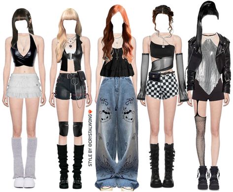 Crystalwong on ShopLook | The easiest way to find the perfect outfit Snsd Outfits, Chanel Belt Bag, Bp Outfits, Friends Clothing, Kpop Clothes, Black Waist Belt, Outfit Concert, Kpop Fits, Hood By Air