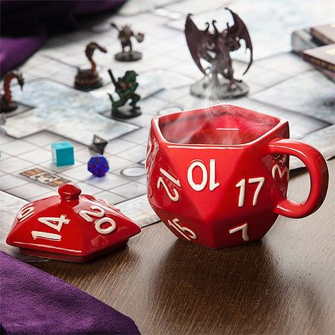 D20 D&D Mug Geek Home Decor, Board Game Cafe, Game Cafe, Geek Decor, Think Geek, D&d Dungeons And Dragons, Nerd Geek, Dungeon Master, Geek Out