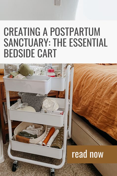 Today, we're diving into a topic close to the hearts of new mamas and homemakers alike—the art of crafting a thoughtful and practical postpartum sanctuary. Postpartum Nightstand Essentials, Postpartum Bedside Table, Bedside Postpartum Basket, Postpartum Cart Bedside, Postpartum Nightstand, Postpartum Bedside, Postpartum Cart, Bedside Cart, Nursery Side Table