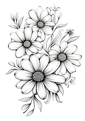 coloring page black and white abstract flowers for coloring illustration Background Spring Coloring Pages For Kids, Coloring Illustration, Outline Flower, Digital Stamps Free, Bloom Wallpaper, Printable Flower Coloring Pages, Plant Sketches, Stick Drawings, Garden Coloring Pages