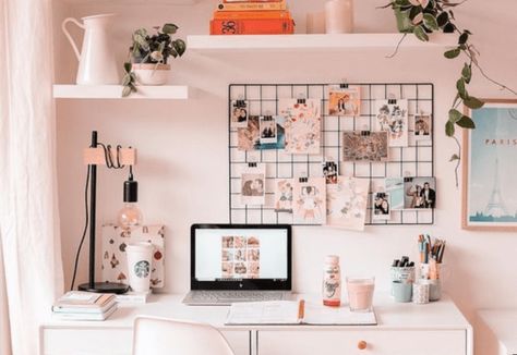 Small Office Room, Desk Inspiration, Study Room Decor, Mediterranean Decor, Office Desk Decor, Office Room, Cute Room Decor, Office Inspiration, Home Office Design