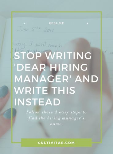 Stop Writing Dear Hiring Manager and Write This Instead | cover letter tips, resume advice, job search help, career recommendations, career advice, job hunt help #jobsearch #resume #coverletter #career #careeradvice How To Write A Good Cover Letter, How To Write A Cover Letter For A Job, Resume Cover Letters, Perfect Cover Letter, Work Etiquette, Cv Inspiration, Resume Ideas, Job Interview Preparation, Working Abroad