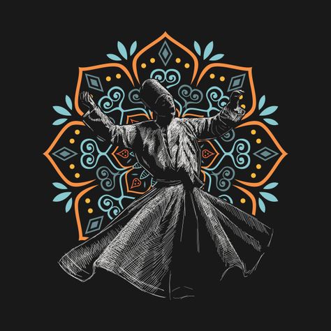 Tanoura Painting, Sufi Calligraphy Art, Sufi Art Paintings, Sufi Drawing, Sufi Aesthetic, Sufism Art, Sufi Night, Sufi Art, Whirling Dervish