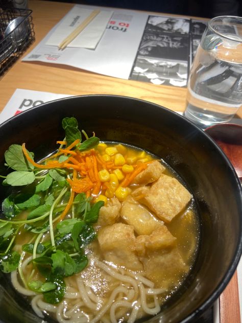 #wagamama #noodles #aesthetic #ramen #yasai #yasairamen #tofu #vegetarian #veggiefood Ramen Noodles, Veggie Recipes, Noodles, Ramen