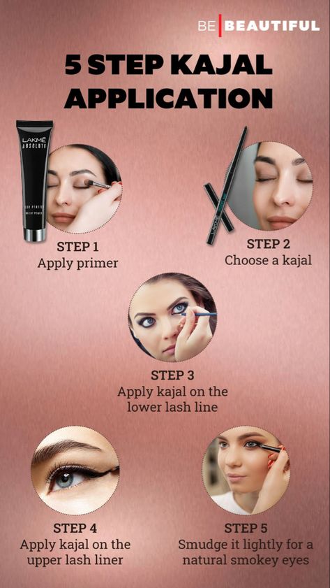 On a day when your face looks dull and your eyes seem tired, there’s only one makeup tool that can give you an instant makeover and that is a kajal. Eyeliner With Kajal, Makeup For Special Occasions, Makeup Removal Tips, Kajal Pencil, Contouring Techniques, Eyeliner Techniques, Natural Smokey Eye, Pencil Tutorial, Kohl Eyeliner