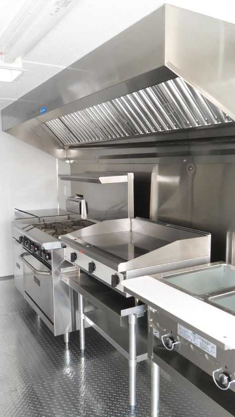 Small Restaurant Kitchen Design, Restaurant Kitchen Organization, Small Restaurant Kitchen, Start A Restaurant, Food Truck Design Interior, Food Truck Interior, Restaurant Kitchen Equipment, Restaurant Kitchen Design, Catering Kitchen