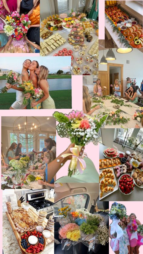 Prom Morning, Hoco Brunch, Sorority Brunch, Prom Brunch, Homecoming Bouquets, Family Brunch Ideas, Senior Brunch, Sorority Family, Ring Dance