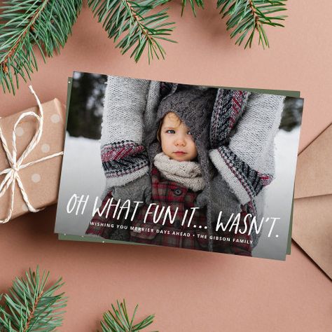 Oh What Fun It Wasnt Funny Christmas Photo Holiday Card #zazzle #weddinginvitations #birthdayinvitations #babyshowerinvitations #zazzleinvitations #monogram #businesscards #graduation #homedecor Funny Photo Christmas Cards, Funny Holiday Photo Cards, Funny Holiday Photos, Funny Christmas Photo Cards, Funny Family Christmas Cards, Funny Christmas Photos, Couple Christmas Card, Family Christmas Card Photos, Digital Christmas Cards