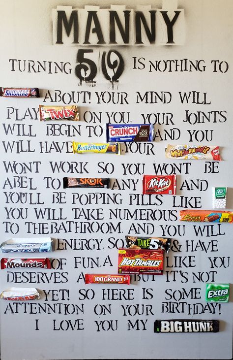 Canadian Chocolate Bars, 60th Birthday Party Decorations, Candy Bar Sign, Candy Bar Birthday, Candy Signs, Birthday Signs, Birthday Candy, 60th Birthday Party, Bible Facts