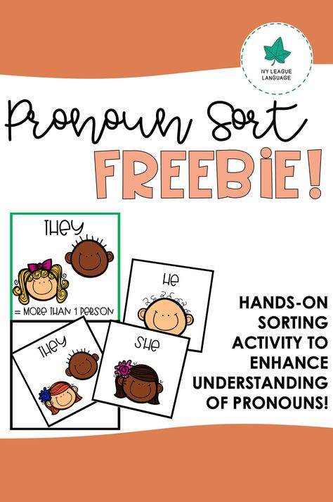 Pronoun Activities Preschool, Pronouns Kindergarten, Teaching Pronouns Preschool, Pronouns First Grade, Teaching Pronouns Activities, Reflexive Pronouns Activities, Pronoun Anchor Chart, Pronouns Speech Therapy, Teaching Pronouns