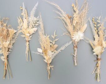 Mini Pampas, Lavender Boutonniere, Baby Breath Flower Crown, Bouquet Dried Flowers, Flowers Bunch, Natural Bouquet, Grass Bouquet, Pampas Grass Bouquet, Lavender Bouquet