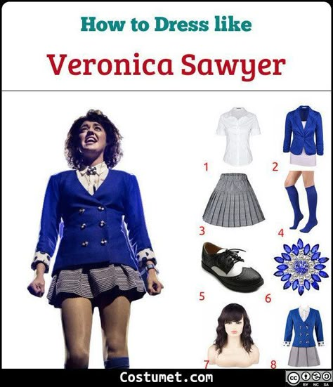 Veronica Sawyer (Heathers) Costume Veronica Sawyer And Jd Costume, Heathers The Musical Costume, Heather Halloween Costume, Halloween Costumes Heathers, Veronica Halloween Costumes, Veronica Sawyer Outfits Musical, Veronica Heathers Costume, Veronica Sawyer Halloween Costume, Veronica And Jd Costume