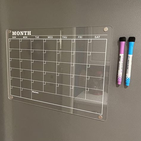 Clear Whiteboard Calendar, Clear Fridge Calendar, Calendar Room Decor, White Bored Calender Ideas, Calender White Board Aesthetic, Clear Acrylic Calendar, Glass Wall Calendar, Glass Calendar Board, Whiteboard Calendar Aesthetic