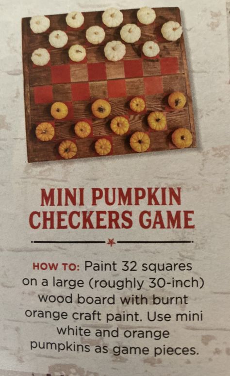 Pumpkin Mini Golf Game, Classic Fall Games, Fall Festival Bowling Game, Pumpkin Checkers Game, Pumpkin Bean Bag Toss Game, Orange Craft, Checkers Game, Bonfire Party, Mini Pumpkins