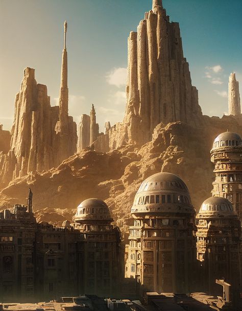 Jedha Star Wars, High Republic, Star Wars Planets, Star Wars Rpg, Star Wars Images, Futuristic City, Character Inspo, Design Challenge, World Star