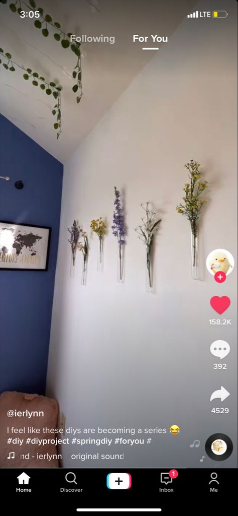 Flowers In Tubes On Wall, Flower Test Tube Wall, Flowers In Test Tubes On Wall, Test Tube Wall Decor, Test Tubes With Flowers, Flowers In Test Tubes, Fake Flowers Wall Decor, Test Tube Diy, Test Tube Decor Ideas