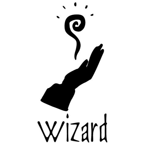 Wizard symbol Wizard Staff Tattoo, Wizard Symbols, Wizard Tatoos, Wizard Symbols Dnd, Wizard Tattoo Stencil, Wizard Logo, Warlock Symbol Dnd, Wizards Logo, Staff Magic