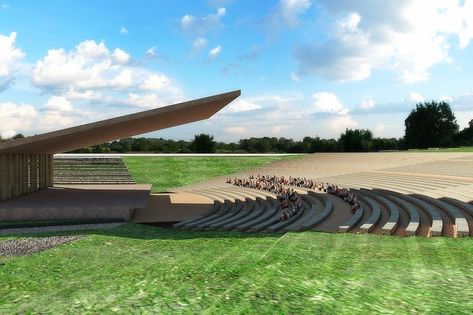 Amphitheater Architecture, Theater Architecture, Concert Stage Design, Open Air Theater, Outdoor Stage, Outdoor Cinema, Outdoor Theater, Cultural Architecture, Structure Architecture