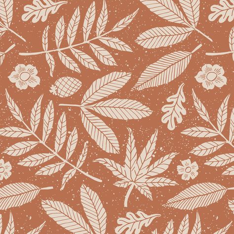 Leaves in Terracotta - Hawthorne Supply Co Surface Pattern Design Inspiration, Pattern Design Inspiration, Indie Sewing Patterns, Creative Skills, Summer Prints, Modern Fabric, Kids Prints, Creative Life, Wall Covering