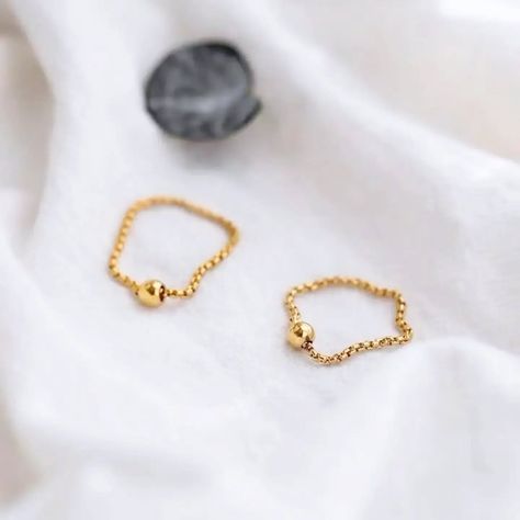 Our brand new chain ring 💍 Chain Ring, Gold Rings, Chain, Ring, Brand New, Gold