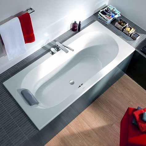 Villeroy & Boch Loop & Friends Single Ended Bath #bath Friends Duo, Straight Baths, Double Ended Bath, Bath Panel, Red Dot Design, Bath Taps, Shower Taps, Bath Tub, Villeroy & Boch