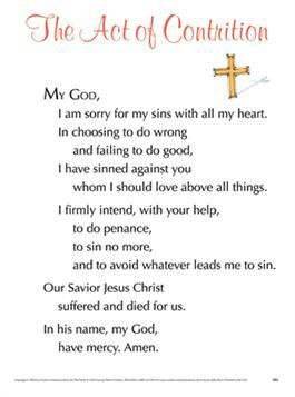 Catholic Prayer ✝ Act of Contrition Act Of Contrition Prayer, Act Of Contrition, Confession Prayer, Catholic Sacraments, Mary Pictures, Catholic Education, Sequencing Activities, Prayers For Children, Faith Formation