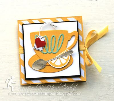 3-D Thursday: Cuppa Tea Bag Holder Tea Cup Card, Coffee Stamps, Tea Crafts, Tea Holder, Cars Ideas, Gift Holders, Coffee Cards, Cuppa Tea, Tea Bag Holder