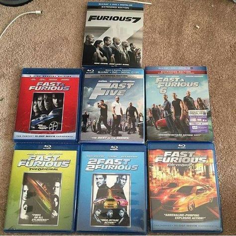 All 7 Fast and Furious Blu Ray Collection, Last Ride, Blu Ray Movies, Dvd Blu Ray, Fast And Furious, Movie Quotes, Christmas List, Movies Showing, Ultra Violet