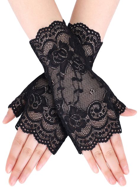 Lace Gloves Wedding, White Lace Gloves, Floral Gloves, Black Lace Gloves, Lace Fingerless Gloves, Black Lace Choker, Evening Gloves, Wedding Gloves, Bridal Gloves