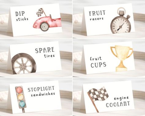 Two Fast Race Car Food Labels 2nd Birthday. Race Car Food Ideas Editable Food Label Place Cards DIY Racing Party Snacks, Race Car Two Fast Birthday, 2 Fast Dessert Table, Two Fast Birthday Printable, Two Fast Birthday Theme Food, Racecar Themed Birthday Party Food, 2 Fast 4 You Birthday, 2 Fast Party Favors, Race Car Second Birthday