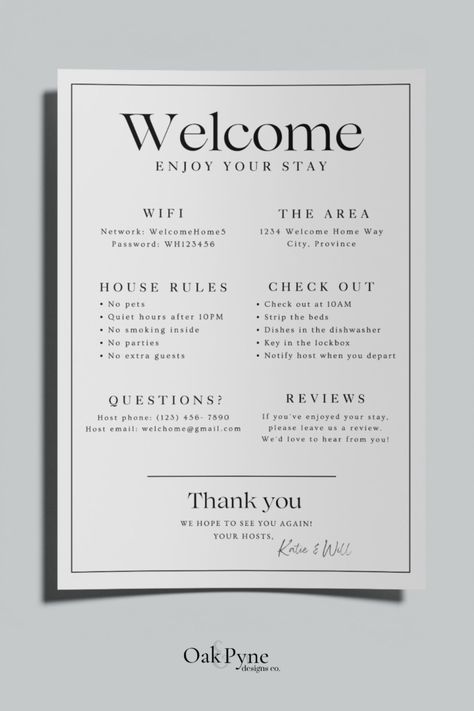 Airbnb Guest Reviews, Air Bnb Welcome Letter Template, Airbnb Template Free, Airbnb Checklist For Host, Air Bnb Design Ideas, Ikea Airbnb, Dragonfly House, House Rules Printable, Airbnb Checklist