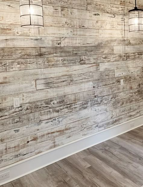 Whitewash Walls Wood Paneling, White Washed Boards On Wall, Farmhouse Wood Panel Wall, Whitewashed Pallet Wood Wall, White Wash Walls Rustic, Whitewash Pine Walls, Wood Panel Walls Farmhouse, White Washed Cedar Walls, Whitewashed Wood Walls