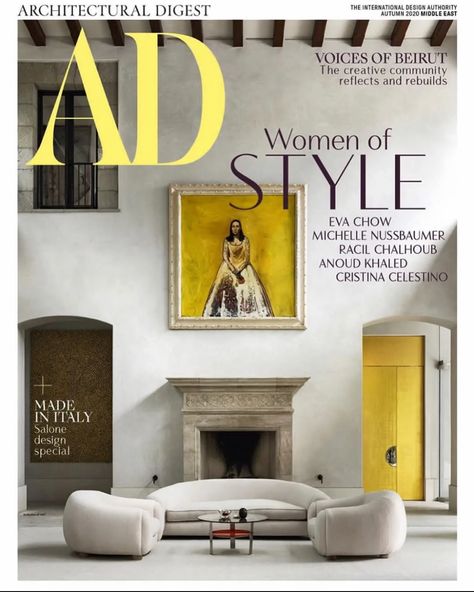 Interior Design Magazine Layout, Michelle Nussbaumer, Douglas Friedman, Architectural Digest Magazine, Modern Room Design, Yellow Design, Color Meanings, Team Work, Art Department