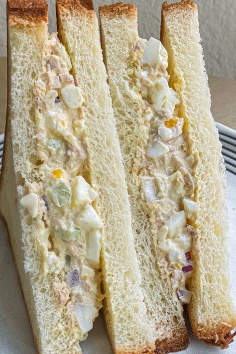 Kewpie Mayo Tuna Salad, Tuna Egg Sandwich, Kewpie Recipes, Easy Asian Recipes Healthy, Tuna Egg Salad Recipe, Japanese Mayonnaise Recipe, Asian Recipes Beef, Asian Chicken Recipes Easy, Tuna Food