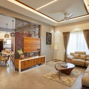 2 Simple House Interior Design, Bungalow Interior Design, Room Partition Wall, Bungalow Interiors, Bungalow Interior, Wall Partition Design, The Architects Diary, Tv Unit Interior Design, Living Tv