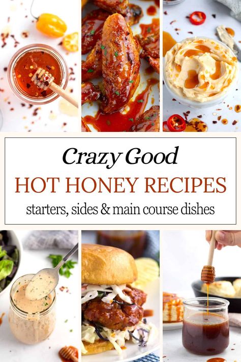 Trader Joe’s Hot Honey, Hot Honey Butter Board, How To Use Hot Honey, Mike’s Hot Honey Recipes, Hot Honey Ideas, Hot Honey Recipe Ideas, Hot Honey Recipes, Homemade Hot Honey, Chicken Wrap Recipes Easy