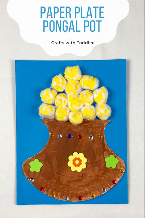 Paper plate pongal pot craft #craftswithtoddler #pongal #pongalpot #pongalcrafts #paperplatecrafts #paperplatecraftsforkids #paperplatecraftkids #makarsankranti #kidscrafts #kidsactivities #craftsforkids #activitiesforkids #toddlercraft #craftsfortoddlers #toddleractivity Sankaranthi Craft, Pongal Craft Ideas, Pongal Activities For Kids, Lohri Craft, Pongal Craft, Holidays In July, Pongal Pot, English Grammar For Kids, National Festival