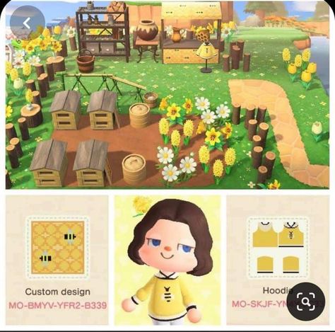 Honey Farm, Motif Acnl, Honey Shop, Animal Crossing Guide, Bee Farm, Animal Crossing Wild World, My Honey, Animal Crossing Villagers, Animal Crossing Pocket Camp