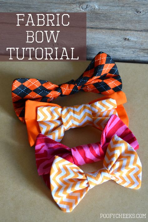 Simple Fabric Bow Sewing Instructions Fabric Bow Tutorial, Bow Sewing, Simple Fabric, Tutorial Sewing, Sewing 101, Sewing Instructions, Bow Tutorial, Fabric Bows, Tutorial Diy