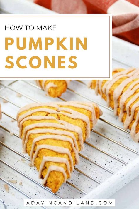 How to Make Pumpkin Scones with Spice Glaze Dessert For Fall, Live Well Bake Often, Pumpkin Scones Recipe, Scones Easy, Pumpkin Scones, How To Make Pumpkin, Pumpkin Flavor, Best Pumpkin, Gluten Free Pumpkin