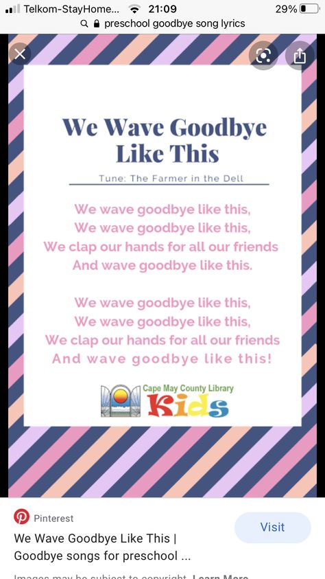 Goodbye Circle Time Songs, Goodbye Songs For Preschool Circle Time, Preschool Goodbye Songs, Welcome Song For Preschool, Goodbye Songs For Preschool, Storytime Rhymes, Goodbye Songs, Circle Songs, Songs Preschool