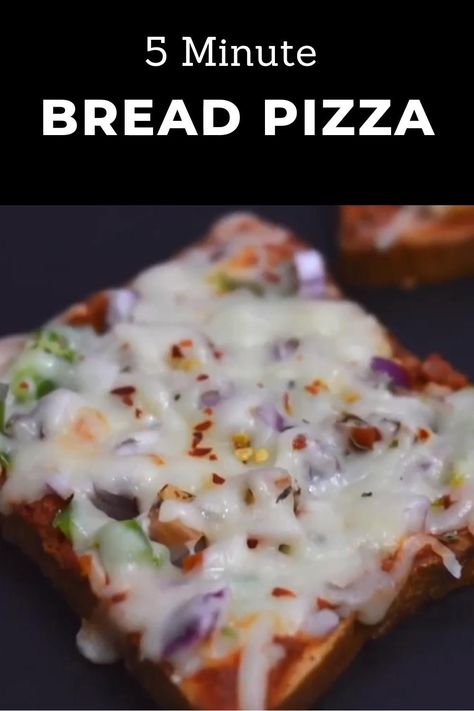 #EASYRECIPECHEF Pizza Without Oven, Sandwich Recipes Indian, Street Food India, Pizza Toast, Kuih Lapis, Quick And Easy Dinner Recipes, Spicy Snacks Recipes, Breakfast Recipes Indian, Vegetarian Fast Food