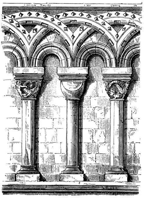 Romanesque arches Aesthetic Attitude, Arcade Architecture, Romanesque Art, Canterbury Cathedral, The Raid, Art Periods, Romanesque Architecture, Classic Building, Medieval Europe