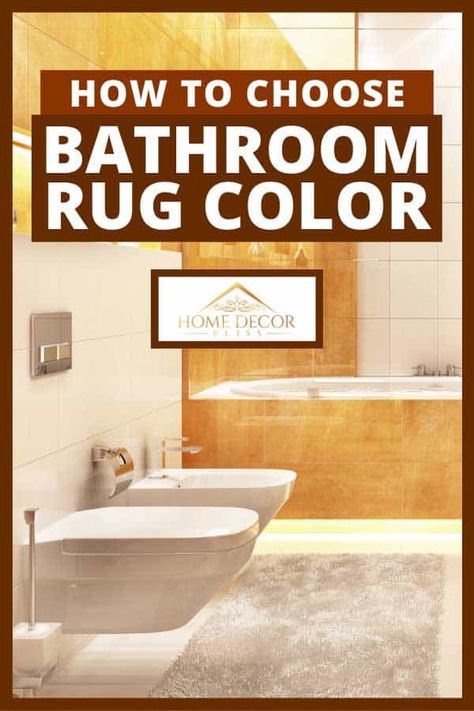 How To Choose Bathroom Rug Color. Article by HomeDecorBliss.com #HomeDecorBliss #HDB #home #decor Bathroom Rug Placement Ideas, Large Bathroom Rugs Ideas Master Bath, Small Bathroom Rug Placement, Towel Colors For Bathrooms, Large Bathroom Rug Ideas, Bath Rugs Ideas, Bathroom Rug Placement, Bathroom With Rug, Bathroom Rugs Ideas Master