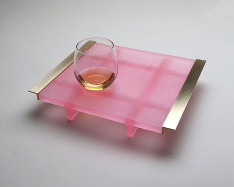 Cocktail Tray, Cocktail Trays, Acrylic Furniture, Retail Inspiration, Tray Design, Belle Beauty, Id Design, Small Table Lamp, Glass Tray