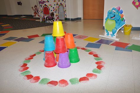 Gumdrop Mountain Gumdrop Mountain Decorations Candy Land, Candyland Game Pieces Diy, Life Size Gum Drops Candy Land, Lifesize Candyland Game, Candyland Life Size Game, Infant Classroom, Candy Land Theme, Candyland Birthday, Winter Festival