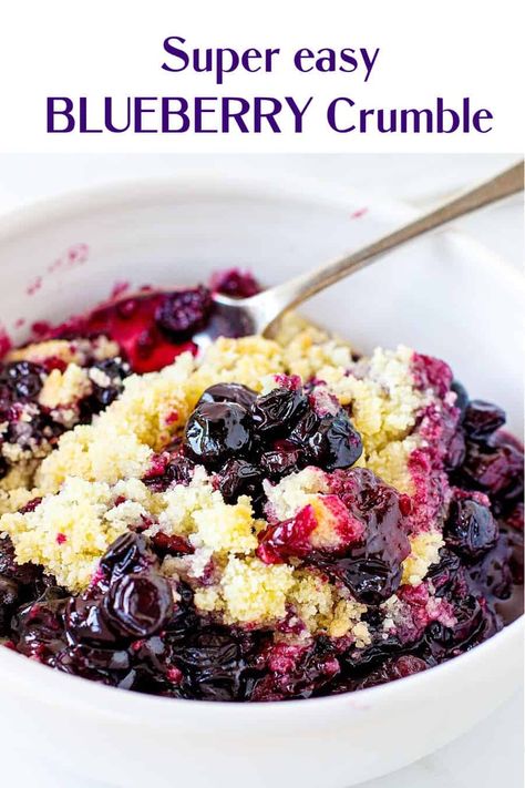 As the title implies, this is a simple, easy-to-put-together dessert that can be ready in under an hour. It consists of a layer of juicy blueberries with a crisp topping that you can make ahead. How's that for convenience? And I added a variation with coconut and pecans too. You can't go wrong with crumbles. Or blueberries. Easy Blueberry Crumble, Blueberry Dump Cake, Crisp Topping, Blueberry Dump Cakes, Dreamy Desserts, Dump Cakes, Berry Crumble, Blueberry Pie Filling, Types Of Desserts